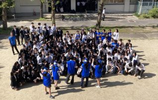 体育祭準備　青団