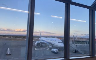 新千歳空港にて
